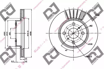 Тормозной диск DJ PARTS BD1282